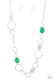 Colorful Combo - Green Necklace - Paparazzi Accessories Necklace Bedazzle Me Pretty Mobile Fashion Boutique