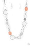 Colorful Combo - Orange Necklace - Paparazzi Accessories Necklace Bedazzle Me Pretty Mobile Fashion Boutique