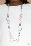 Colorful Combo - Orange Necklace - Paparazzi Accessories Necklace Bedazzle Me Pretty Mobile Fashion Boutique