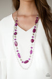 Colorful Couture - Purple Necklace - Paparazzi Accessories Necklace Bedazzle Me Pretty Mobile Fashion Boutique