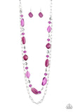 Colorful Couture - Purple Necklace - Paparazzi Accessories Necklace Bedazzle Me Pretty Mobile Fashion Boutique