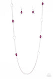 Colorfully Casual - Purple Necklace - Paparazzi Accessories Necklace Bedazzle Me Pretty Mobile Fashion Boutique