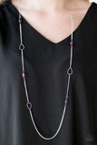 Colorfully Casual - Purple Necklace - Paparazzi Accessories Necklace Bedazzle Me Pretty Mobile Fashion Boutique
