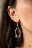 Colorfully Charismatic - Brown Earrings - Paparazzi Accessories Earrings Bedazzle Me Pretty Mobile Fashion Boutique