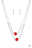 Colorfully Charming - Red Necklace - Paparazzi Accessories Necklace Bedazzle Me Pretty Mobile Fashion Boutique