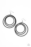 Colorfully Circulating - Black Earrings - Paparazzi Accessories Earrings Bedazzle Me Pretty Mobile Fashion Boutique