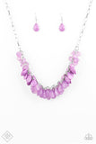 Colorfully Clustered - Purple Necklace - Paparazzi Accessories Necklace Bedazzle Me Pretty Mobile Fashion Boutique