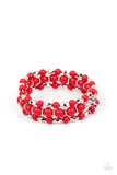 Colorfully Coiled - Red Bracelet - Paparazzi Accessories Bracelet Bedazzle Me Pretty Mobile Fashion Boutique