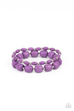 Colorfully Country - Purple Bracelet - Paparazzi Accessories Bracelet Bedazzle Me Pretty Mobile Fashion Boutique