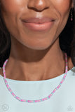 Colorfully GLASSY - Pink Necklace - Paparazzi Accessories Necklace Bedazzle Me Pretty Mobile Fashion Boutique