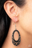 Colorfully Moon Child - Black Earrings - Paparazzi Accessories Earrings Bedazzle Me Pretty Mobile Fashion Boutique