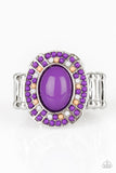 Colorfully Rustic - Purple Ring - Paparazzi Accessories Ring Bedazzle Me Pretty Mobile Fashion Boutique