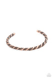 Combat Ready - Copper Mens Bracelet - Paparazzi Accessories Mens Bracelet Bedazzle Me Pretty Mobile Fashion Boutique