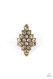 Combustible Iridescence - Brass Ring - Paparazzi Accessories Ring Bedazzle Me Pretty Mobile Fashion Boutique