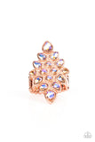 Combustible Iridescence - Copper Ring - Paparazzi Accessories Ring Bedazzle Me Pretty Mobile Fashion Boutique