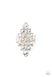 Combustible Iridescence - White Ring - Paparazzi Accessories Ring Bedazzle Me Pretty Mobile Fashion Boutique