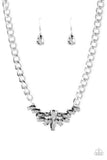 Come at Me - Silver Necklace - Paparazzi Accessories Necklace Bedazzle Me Pretty Mobile Fashion Boutique