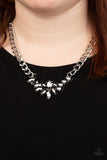 Come at Me - Silver Necklace - Paparazzi Accessories Necklace Bedazzle Me Pretty Mobile Fashion Boutique