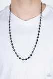 Come Out Swinging - Black Mens Necklace - Paparazzi Accessories Mens Necklace Bedazzle Me Pretty Mobile Fashion Boutique