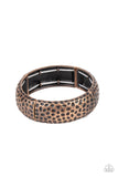 Come Under The Hammer - Copper Bracelet - Paparazzi Accessories Bracelet Bedazzle Me Pretty Mobile Fashion Boutique