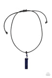 Comes Back ZEN-fold - Blue Necklace - Paparazzi Accessories Necklace Bedazzle Me Pretty Mobile Fashion Boutique