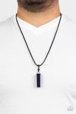 Comes Back ZEN-fold - Blue Necklace - Paparazzi Accessories Necklace Bedazzle Me Pretty Mobile Fashion Boutique