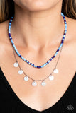 Comet Candy - Blue Necklace - Paparazzi Accessories Necklace Bedazzle Me Pretty Mobile Fashion Boutique