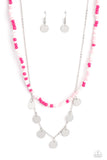 Comet Candy - Pink Necklace - Paparazzi Accessories Necklace Bedazzle Me Pretty Mobile Fashion Boutique