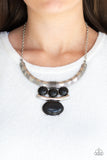 Commander In CHIEFETTE - Black Necklace - Paparazzi Accessories Necklace Bedazzle Me Pretty Mobile Fashion Boutique