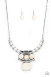 Commander In CHIEFETTE - White Necklace - Paparazzi Accessories Necklace Bedazzle Me Pretty Mobile Fashion Boutique