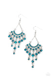 Commanding Candescence - Blue Earrings - Paparazzi Accessories Earrings Bedazzle Me Pretty Mobile Fashion Boutique