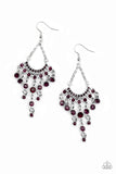 Commanding Candescence - Purple Earrings - Paparazzi Accessories Earrings Bedazzle Me Pretty Mobile Fashion Boutique