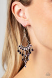 Commanding Candescence - Purple Earrings - Paparazzi Accessories Earrings Bedazzle Me Pretty Mobile Fashion Boutique