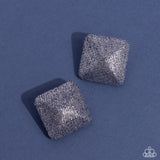 Commercially Corporate - Silver Post Earrings - Paparazzi Accessories Post Earrings Bedazzle Me Pretty Mobile Fashion Boutique