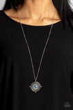 Compass Composure - Green Necklace - Paparazzi Accessories Necklace Bedazzle Me Pretty Mobile Fashion Boutique