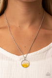 Completely Crushed - Yellow Necklace - Paparazzi Accessories Necklace Bedazzle Me Pretty Mobile Fashion Boutique