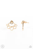 Completely Surrounded - Gold Post Earrings - Paparazzi Accessories Earrings Bedazzle Me Pretty Mobile Fashion Boutique