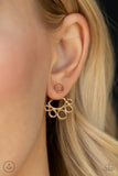 Completely Surrounded - Gold Post Earrings - Paparazzi Accessories Earrings Bedazzle Me Pretty Mobile Fashion Boutique