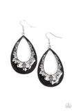 Compliments To The CHIC - Black Earrings - Paparazzi Accessories Earrings Bedazzle Me Pretty Mobile Fashion Boutique