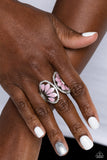 Concaved Catwalk - Pink Ring - Paparazzi Accessories Ring Bedazzle Me Pretty Mobile Fashion Boutique