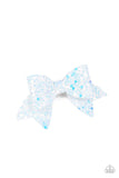 Confetti Princess - White Hair Clip - Paparazzi Accessories Hair Clip Bedazzle Me Pretty Mobile Fashion Boutique