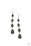 Confidently Classy - Black Earrings - Paparazzi Accessories Earrings Bedazzle Me Pretty Mobile Fashion Boutique