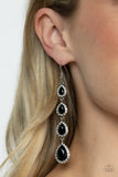 Confidently Classy - Black Earrings - Paparazzi Accessories Earrings Bedazzle Me Pretty Mobile Fashion Boutique