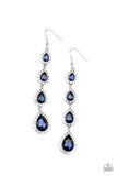 Confidently Classy - Blue Earrings - Paparazzi Accessories Earrings Bedazzle Me Pretty Mobile Fashion Boutique