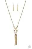 Confidently Cleopatra - Brass Necklace - Paparazzi Accessories Necklace Bedazzle Me Pretty Mobile Fashion Boutique