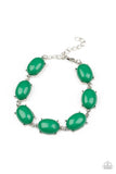 Confidently Colorful - Green Bracelet - Paparazzi Accessories Bracelet Bedazzle Me Pretty Mobile Fashion Boutique