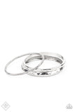 Confidently Curvaceous - White Bracelet - Paparazzi Accessories Bracelet Bedazzle Me Pretty Mobile Fashion Boutique