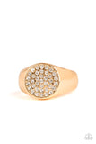 Conquest - Gold Ring - Paparazzi Accessories Ring Bedazzle Me Pretty Mobile Fashion Boutique