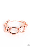 Constructed Chic - Copper Bracelet - Paparazzi Accessories Bracelet Bedazzle Me Pretty Mobile Fashion Boutique
