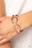 Constructed Chic - Copper Bracelet - Paparazzi Accessories Bracelet Bedazzle Me Pretty Mobile Fashion Boutique